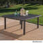 Table de salle à manger d'extérieur moderne en rotin carré de 64 po, table de patio carrée avec structure en fer robuste, conception en rotin toutes saisons pour la cour, le jardin et la piscine