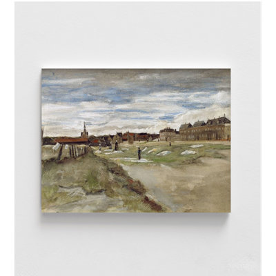 «Bleachery At Scheveningen» par Vincent Van Gogh, impression de paysage de Van Gogh, maisons de Van Gogh, art mural de ville, reproduction de ton de terre, art de style Van Gogh