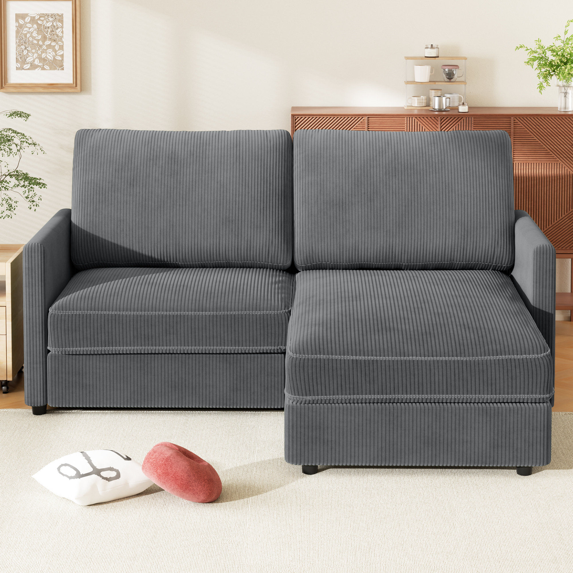 Small gray sectional discount