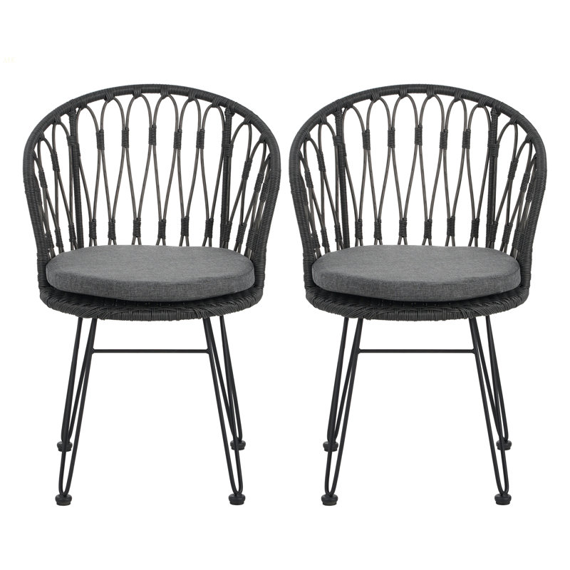 TAVON CHAIR, 2PCS avec 2 coussins, gris