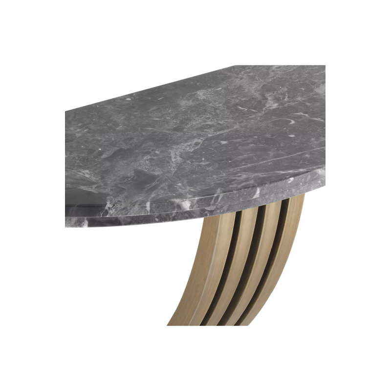 Renaissance 39'' W Console Table, Brass, Gray
