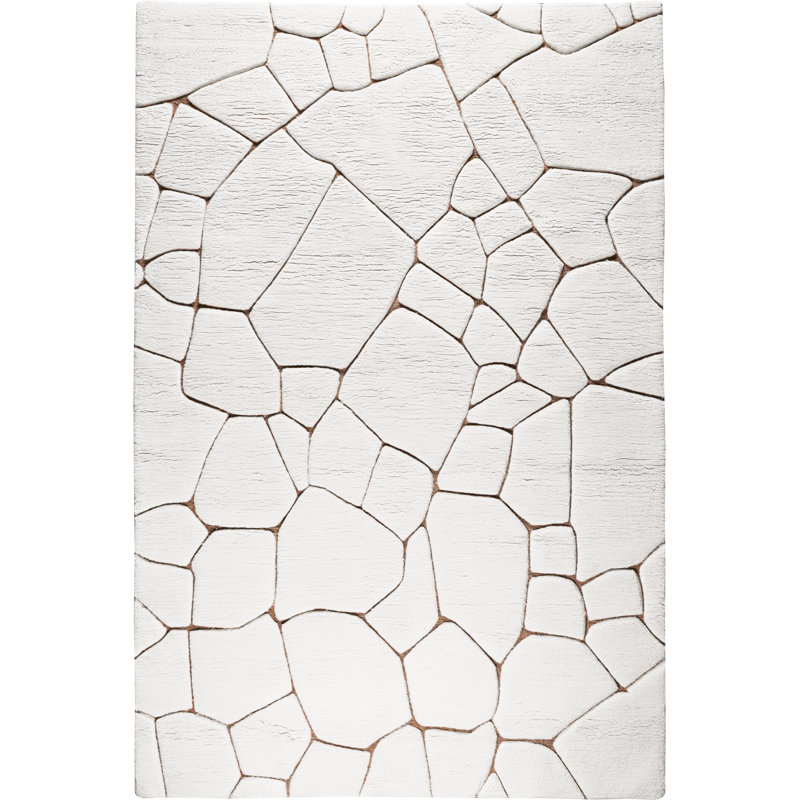 Crackle Natural Area Rug, Rectangle 4' x 6'