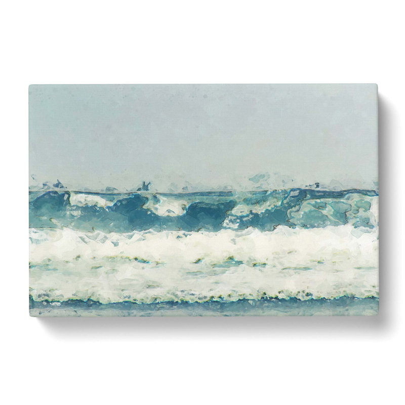 The Rolling Waves In Abstract - Wrapped Canvas Print, 60cm H x 91cm W x 3cm D