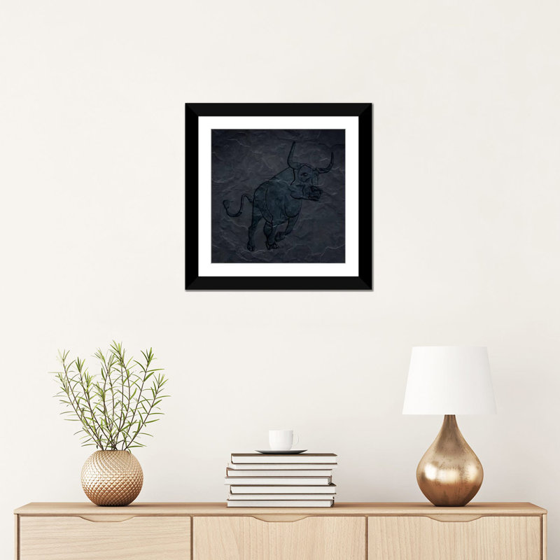 Impression sur toile tendue, "en charge de la victoire", H 16 po x l 16 po x P 1 po, Papier d'art encadré noir, Blanc