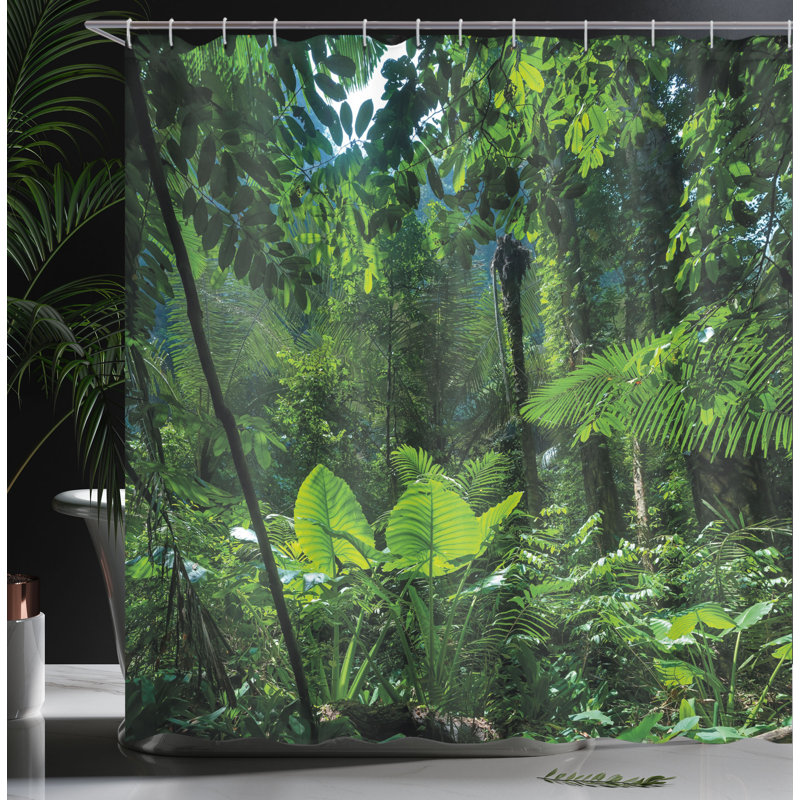 Shower Curtain with Hooks Included, 84"H x 69"W