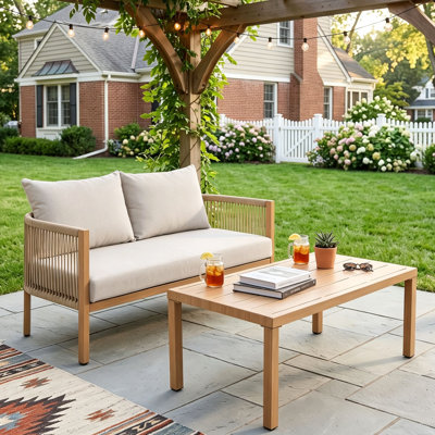 Causeuse d'extérieur avec table basse