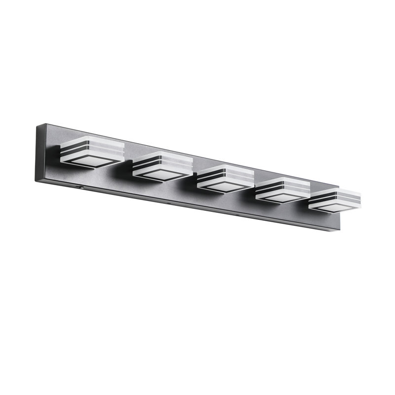 Sleek 5- Energy Bathroom Led Vanity - Dimmable Wall Fixture, Iron & Acrylic Modern Energy Saving Dimmable, Acrylic, Long Service Life