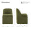 Chaise rembourrée avec housse lavable et roulettes-370145915