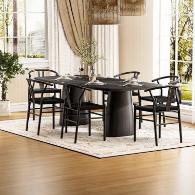 Wishbone Chair Solid Wood Y-Back Dining Chairs 
