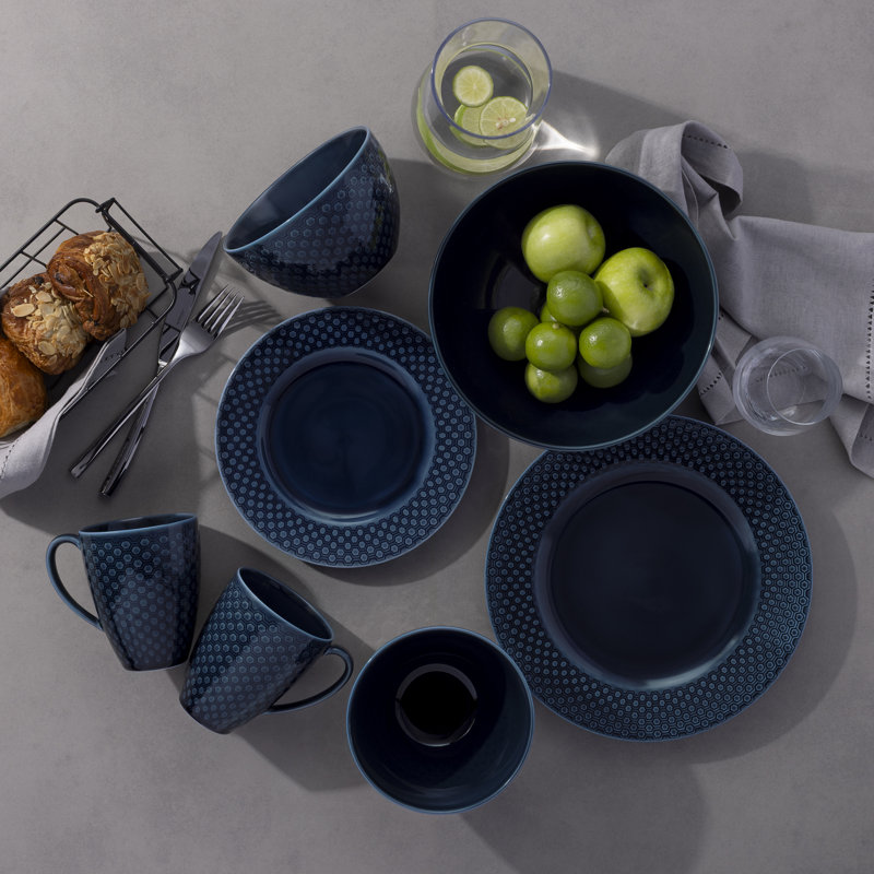 Kikko 4-Piece Place Setting, Service for 1, Ocean