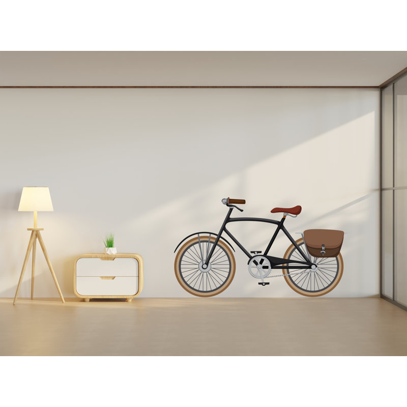Adhésif décoratif vélo rétro - vinyle autocollant pour intérieurs modernes et minimalistes 009Lu, 20 po x 12 po