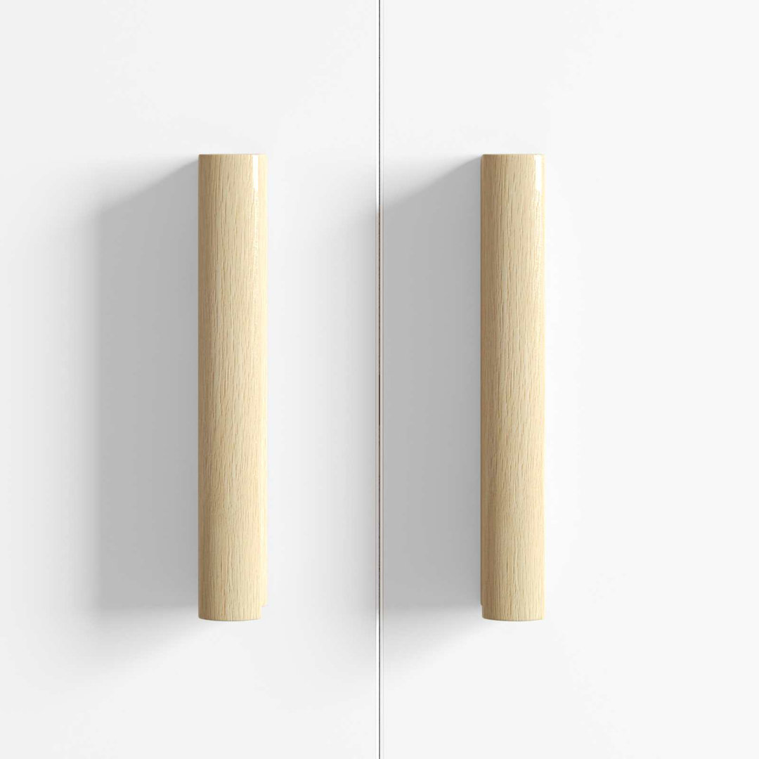 Vidaxl Straight Handle Natural Wood Color Cabinet Hardware Furniture Handles
