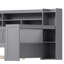 Lit simple gris avec lit gigogne, rangement et bureau d'étude-1719419709