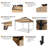 11x11 Pop-up Gazebo Patio Gazebo with Mosquito Netting -99604253