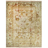 Hand Knotted Wool Floral Area Rug