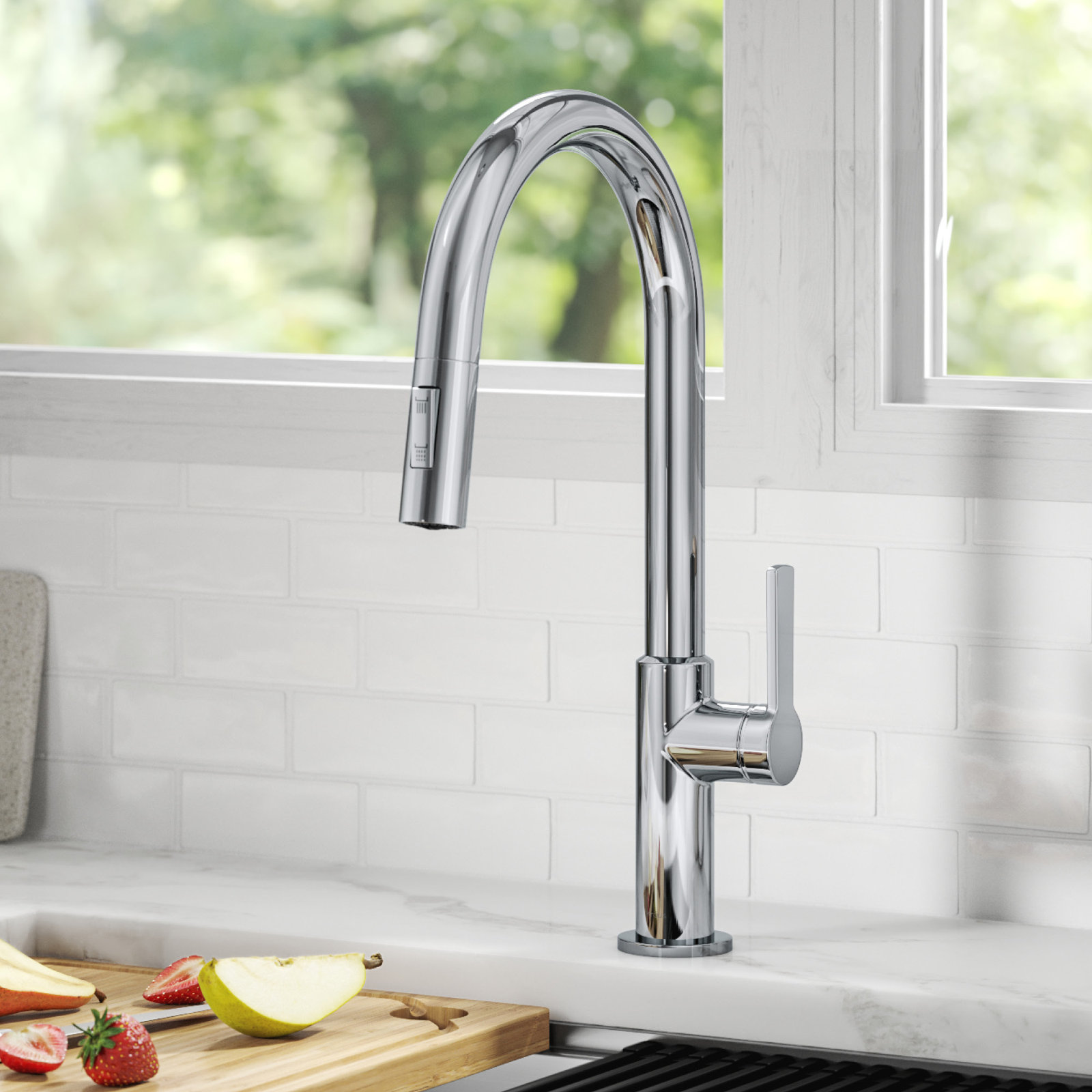Kraus Oletto Pull-Down Kitchen Faucet, Chrome