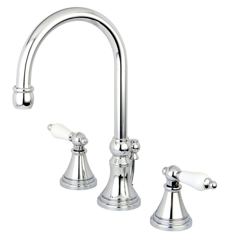 Governor Widespread Bathroom Faucet with Brass Pop-Up Drain, Polished Chrome