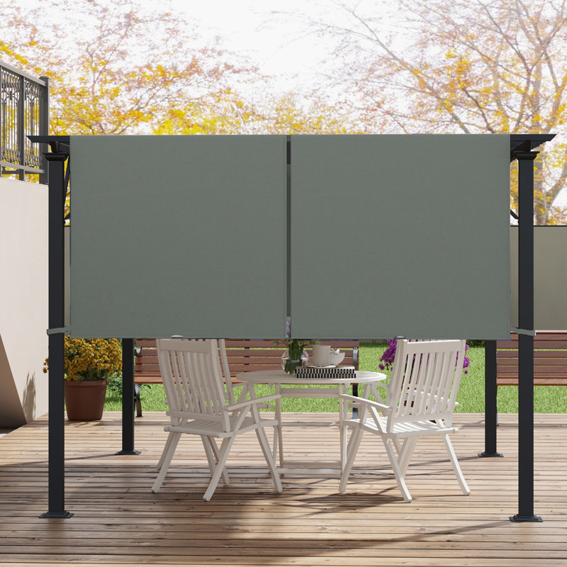 Dark Gray UV Protection Polyester Pergola Canopy Replacement