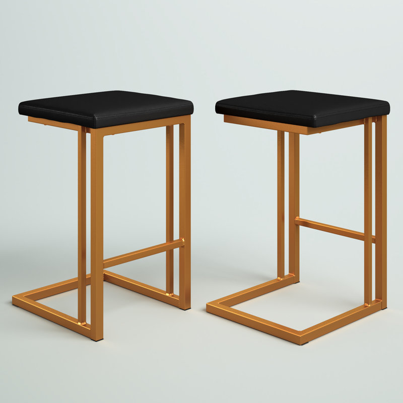 Boone Counter Stool - Champagne Gold - Onyx, Counter Stool (26" Seat Height)