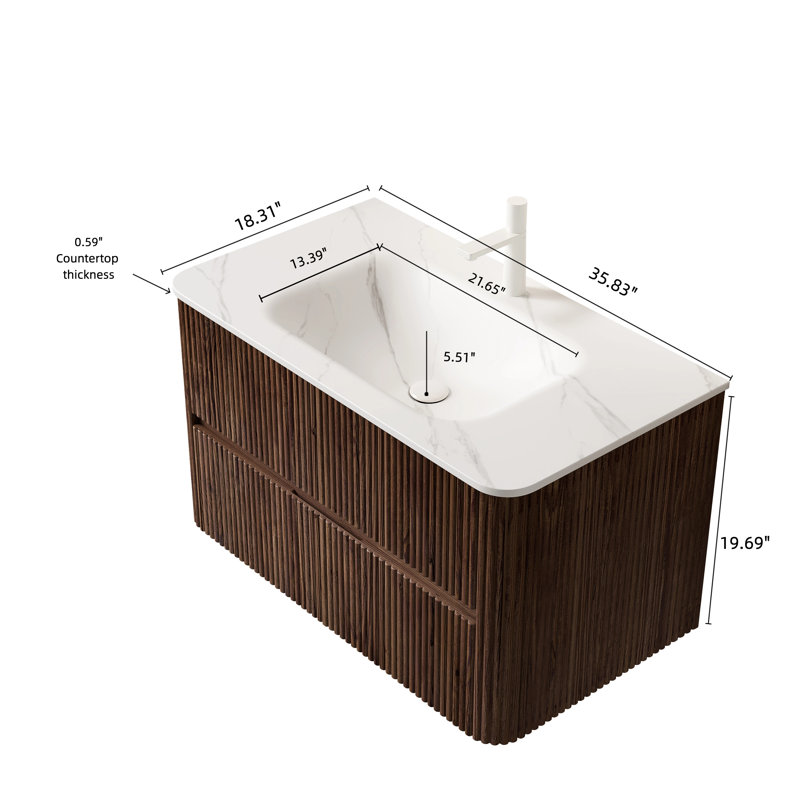 Meuble-lavabo flottant NOOR