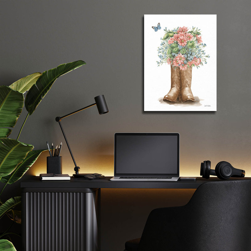 Art mural en verre «Wildflower Western 2 Dark» par Leslie Trimbach, H 16 po x l 12 po x P 0,13 po