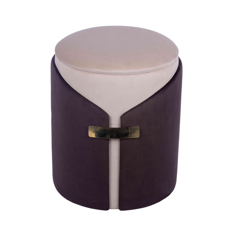 Repose-pieds deux tons avec rangement ou tabouret de coiffeuse