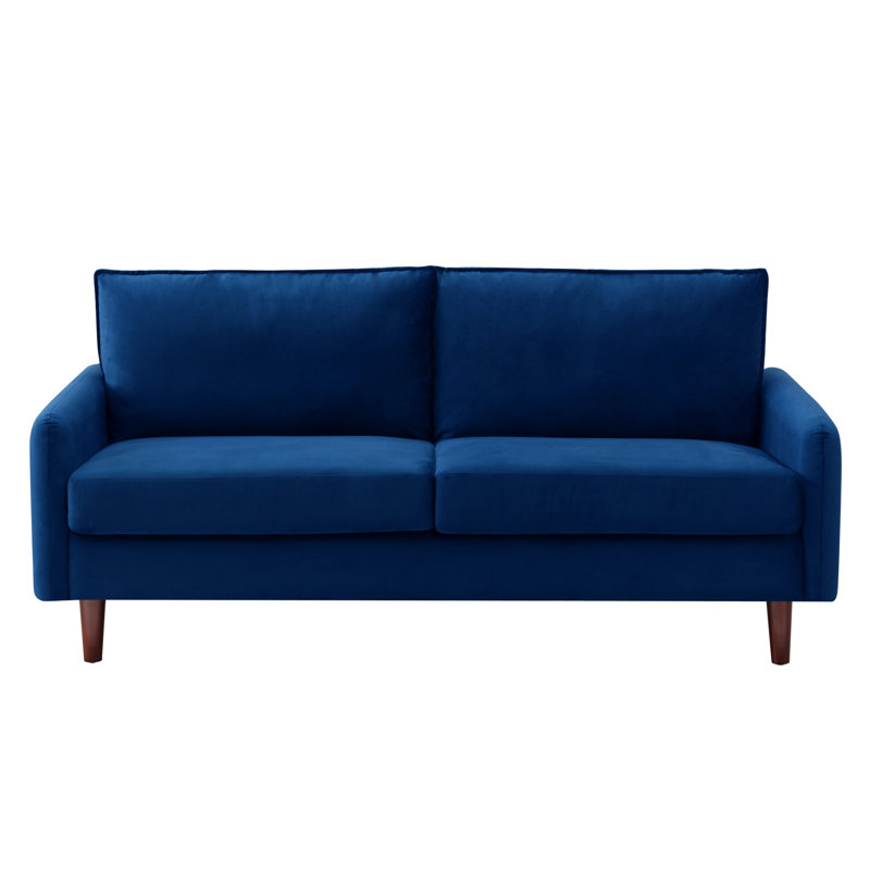 Causeuse en velours 70,9 po Jalycia, Velours bleu