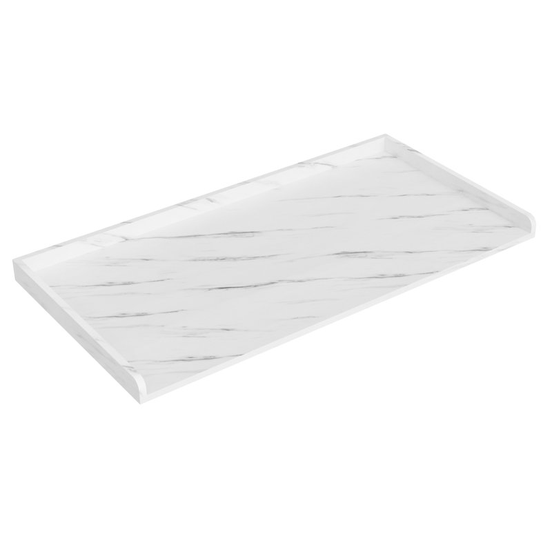 Washer Dryer Countertop Laundry Shelf Topper with Edge, Wooden Cover Guard Organizer for Washer, Dryer & Laundry Hamper Storage