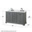 Ensemble de meuble-lavabo double 60 "avec miroir Deborah-23113252-80209520