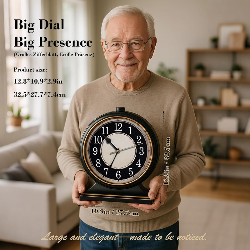 Retro Clock Is Silent And Does Not Tick