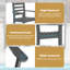 Ensemble de 4 chaises de patio pour terrasse avec accoudoirs larges-1372042384
