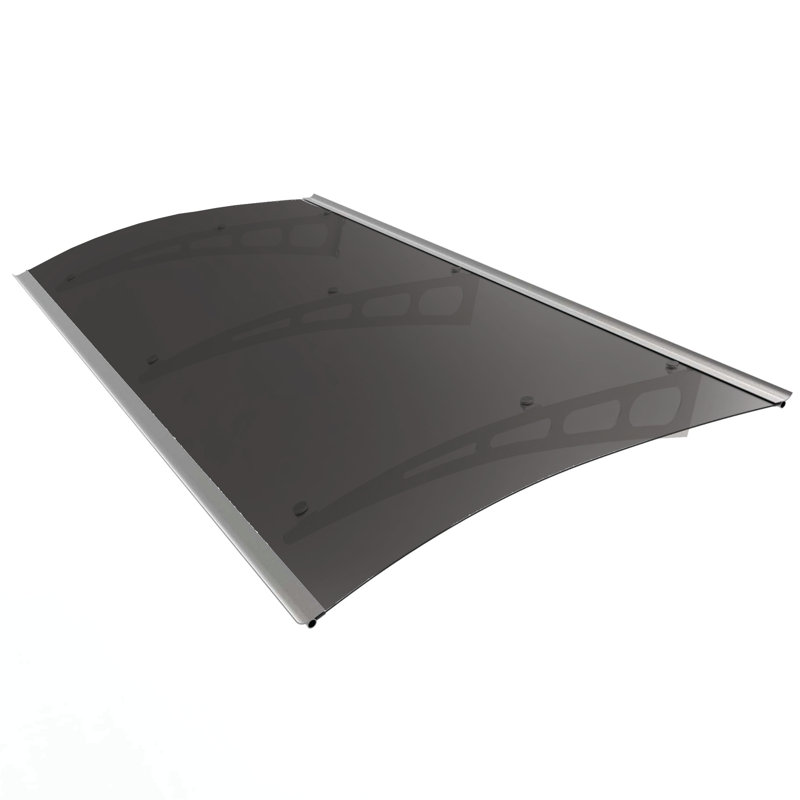Auvent de porte convexe PA Series, H 7,9 po x l 78,7 po x P 35,4 po, gris