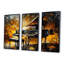 Ensemble de décorations murales Orange Piano noir sur scène IV-107213310-107213318