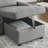 Sleeper Sofa Bed, Reversible Sectional Couch With Storage Chaise And Side Storage Bag