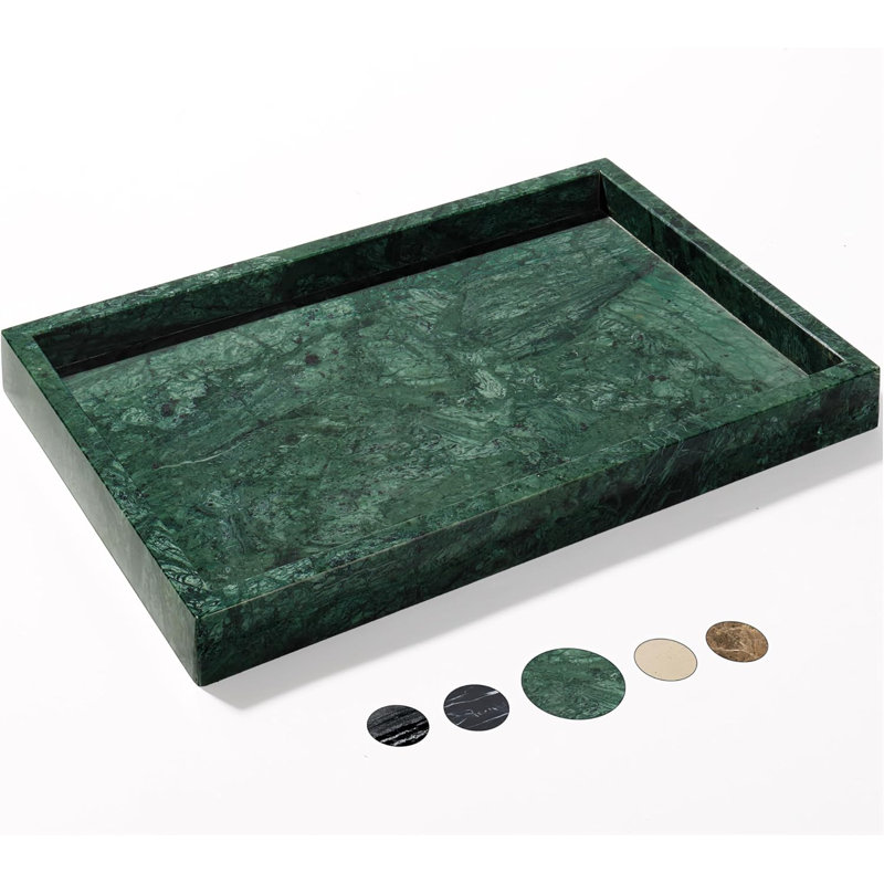 Marble Bathroom Tray, Black