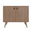 Armoire d'appoint Mid-Century moderne à 2 portes avec 2 tablettes Amber-71014192