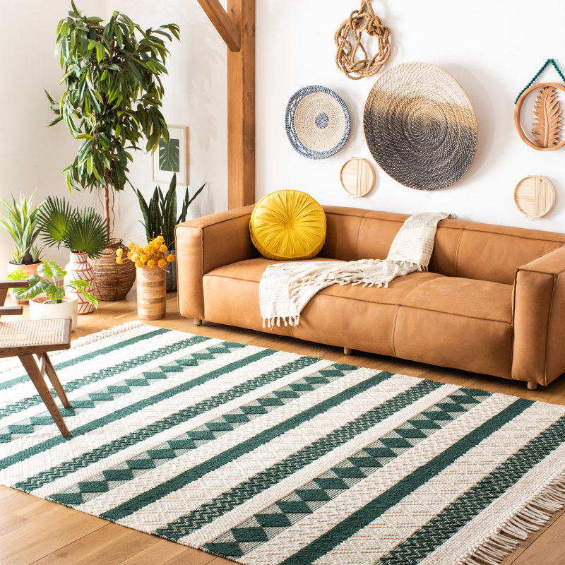 Tapis en laine tissé à la main Natura, Rectangle de 5 pi x 8 pi