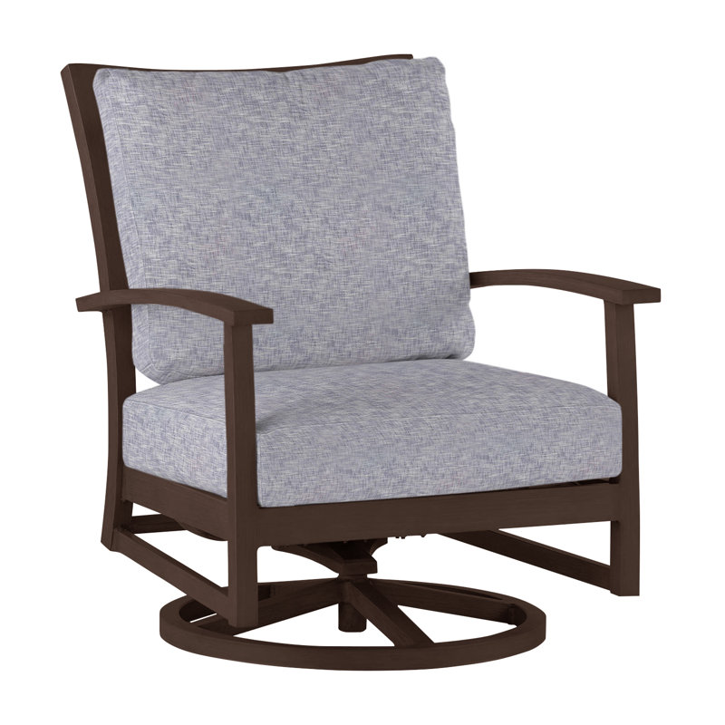 Charleston Patio Lounge Chair with Cushions, Oyster, Rollo Lace, Welt + Standard Fill