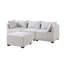 Repose-pieds modulaire avec tissu durable et configurations personnalisables pour les espaces de vie modernes