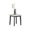 Ensemble de table 3 pièces de style contemporain 1 table basse rectangulaire 2 x table de bout carrée avec plateau de rangement inférieur en marbre