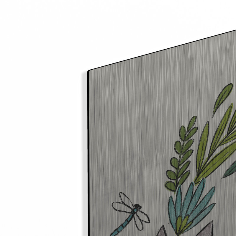 Art mural en métal «Purrfect Garden V3» par Janelle Penner, H 36 po x l 36 po
