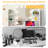 Dressing Table Set With 2 Large Drawers,Vanity Mirror 3 Lighting Color Adjustable
