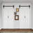 84'' Solid Manufactured Wood Louvered - primed with Installation Hardware Kit Bi Fold Barn Door-99309711