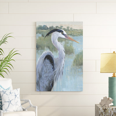 «Blue Heron Portrait II» par Timothy O 'Toole - peinture sur toile tendue