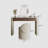 31.5"Minimalist Sintered Stone Tabletop Solid Wood Dressing Table