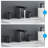 Matte Black Widespread Bathroom Faucet, Waterfall Bathroom Faucets For Sink 3 Hole, 2-Handles Modern Vanity Faucet With Pop Up Drain Assembly And Lead-Free Supply Hose,8-Inch-125231433