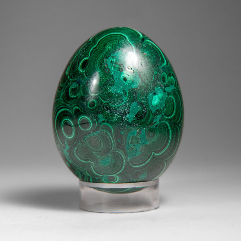 Genuine Polished Malachite Egg (334.9 Grams)