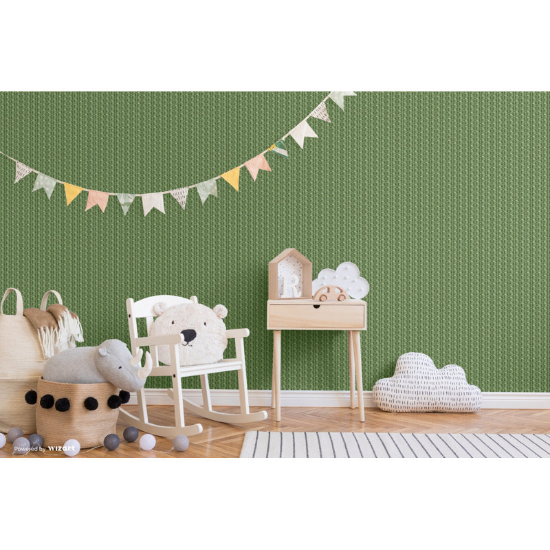 Soukaina Flowers 10m x 53cm Wallpaper Roll, Green