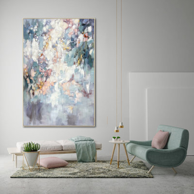 Art mural sur toile pastel luxueux