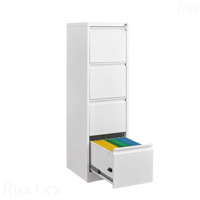 Classeur vertical à 4 tiroirs avec serrure Classeur vertical en métal Bureau en acier vertical pour format légal / lettre
